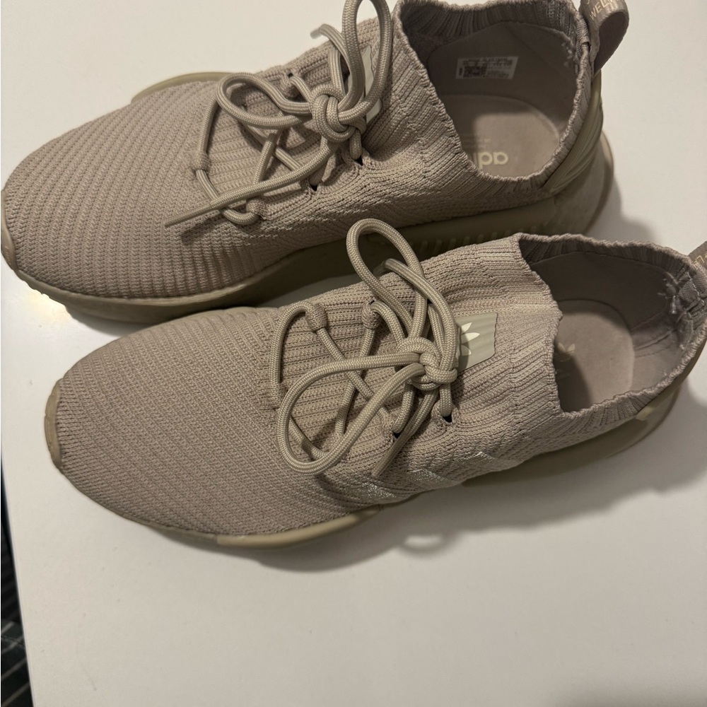 Like New - Adidas Women's Tan Sneakers - Originals Tubular Doom Sock PK